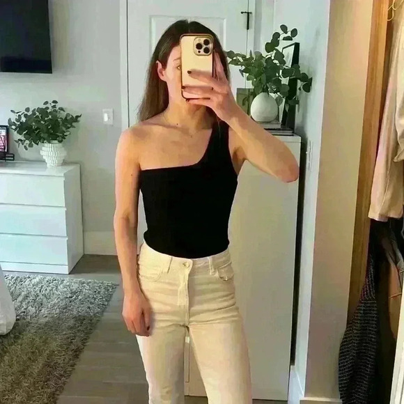 Zara One Shoulder Bodysuit - Picture 1 of 7
